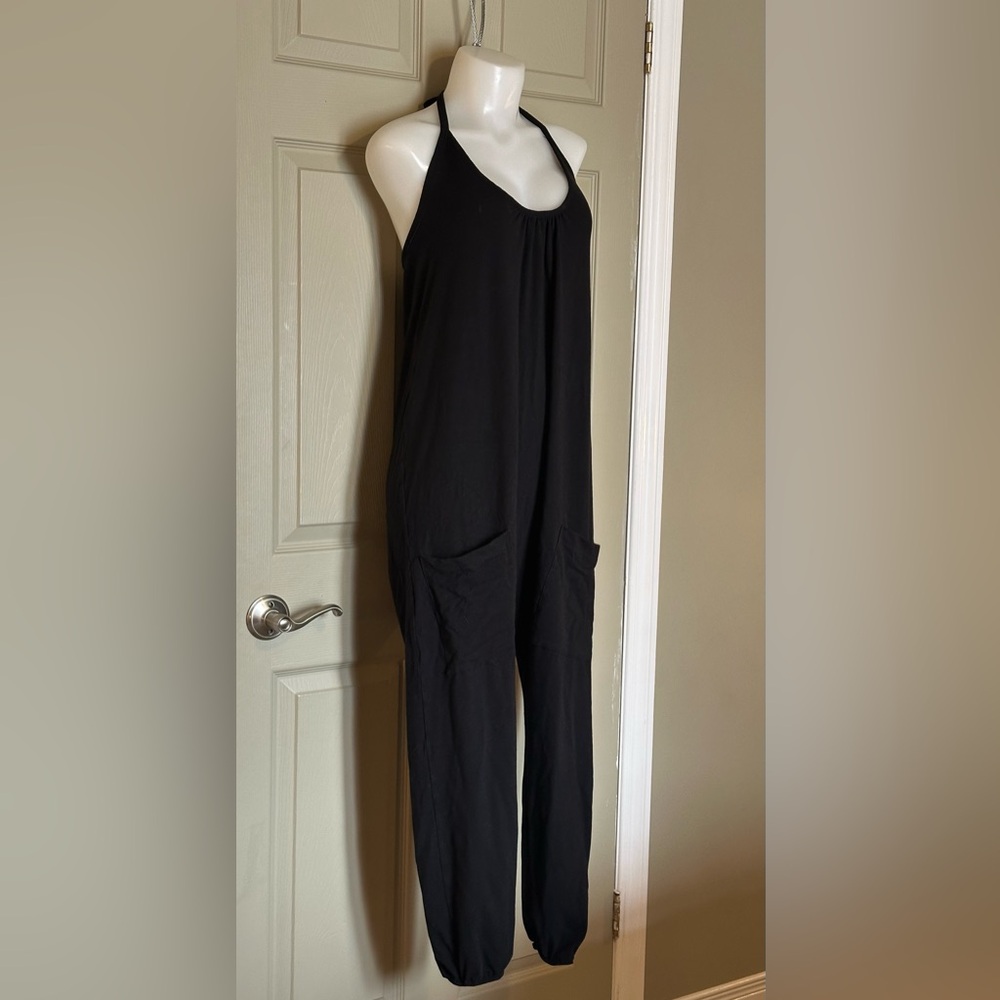 CLOVER & CO. Black Halter Style Jumpsuit - Size Small